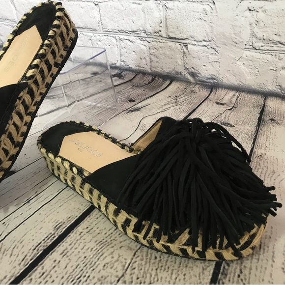 J-Slides Suede Leather Tassel Sandals - Picture 2 of 7